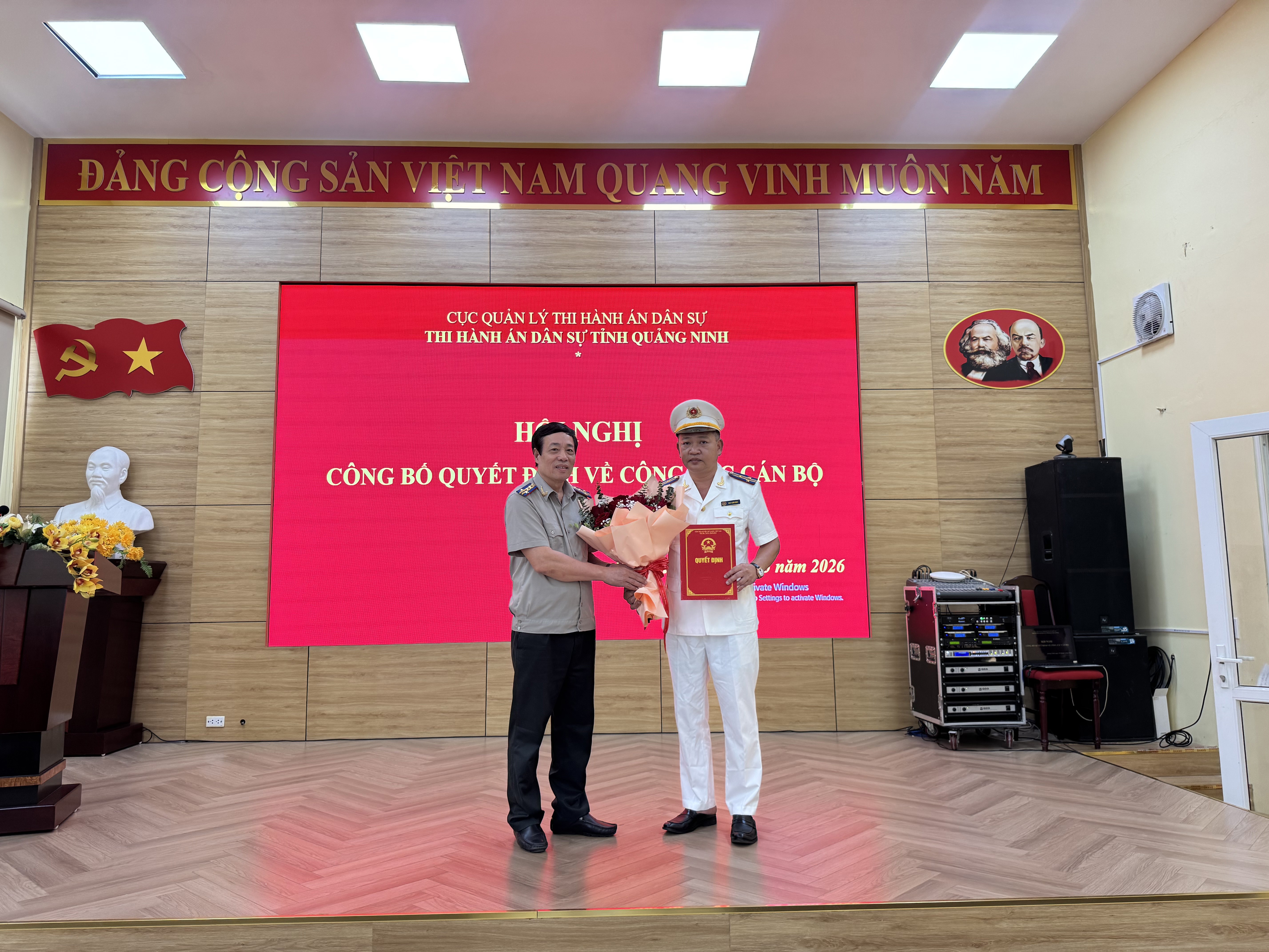 Ảnh đại diện Thi hành án dân sự tỉnh Quảng Ninh tổ chức lễ công bố quyết định về công tác cán bộ