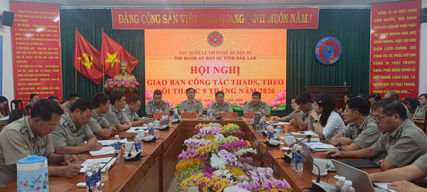 Ảnh đại diện Thi hành án dân sự tỉnh Đắk Lắk tổ chức hội nghị giao ban công tác Thi hành án dân sự, theo dõi thi hành án hành chính 9 tháng năm 2026.