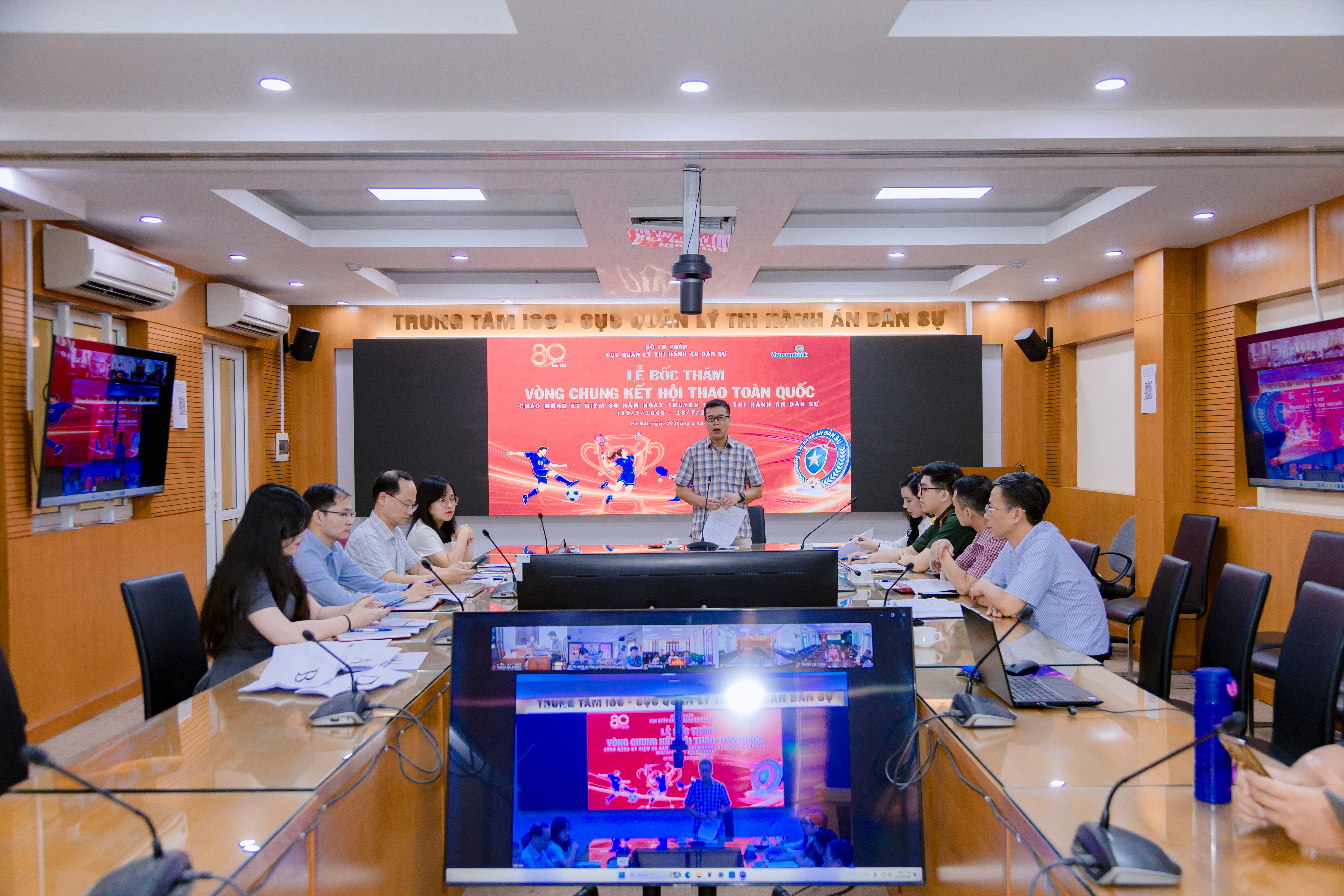 Ảnh đại diện Tổ chức Lễ bốc thăm Vòng chung kết Hội thao kỷ niệm 80 năm Ngày truyền thống Thi hành án dân sự