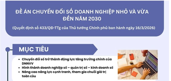 Ảnh đại diện Phê duyệt Đề án chuyển đổi số doanh nghiệp nhỏ và vừa đến năm 2030