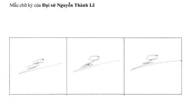 Ảnh đại diện Thông báo chữ ký của đồng chí Nguyễn Thành Lê, Đại sứ đặc mệnh toàn quyền nước CHCHCN Việt Nam tại Kazakhstan