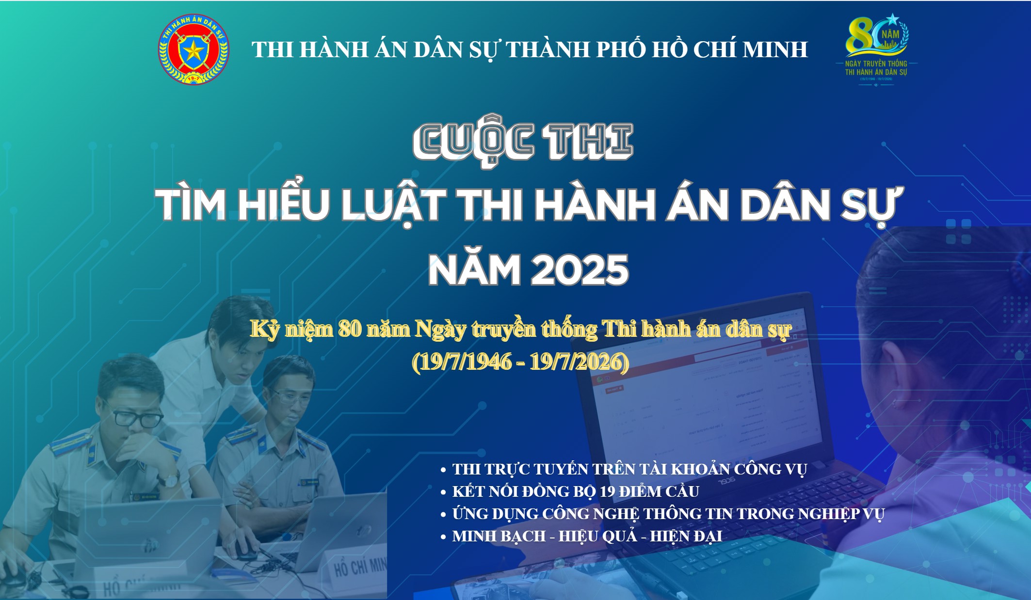 Ảnh đại diện Thi hành án dân sự TP.HCM tổ chức Hội thi “Tìm hiểu Luật Thi hành án dân sự năm 2025” hướng tới kỷ niệm 80 năm Ngày truyền thống THADS