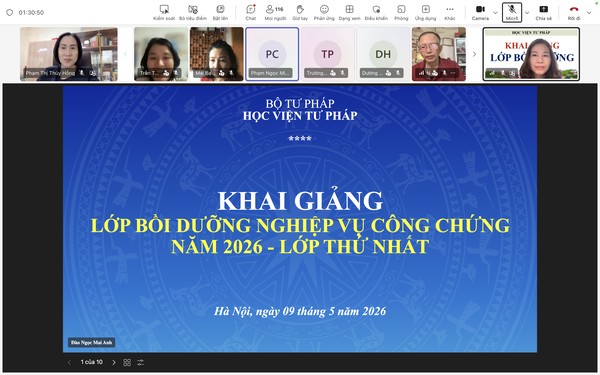 Học viện Tư pháp khai giảng các Lớp bồi dưỡng nghiệp vụ công chứng, thừa phát lại