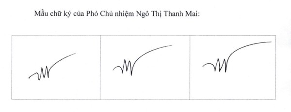 Ảnh đại diện Thông báo chữ ký của đồng chí Ngô Thị Thanh Mai, Phó Chủ nhiệm, Văn phòng Kinh tế - Văn hóa Việt Nam tại Đài Bắc