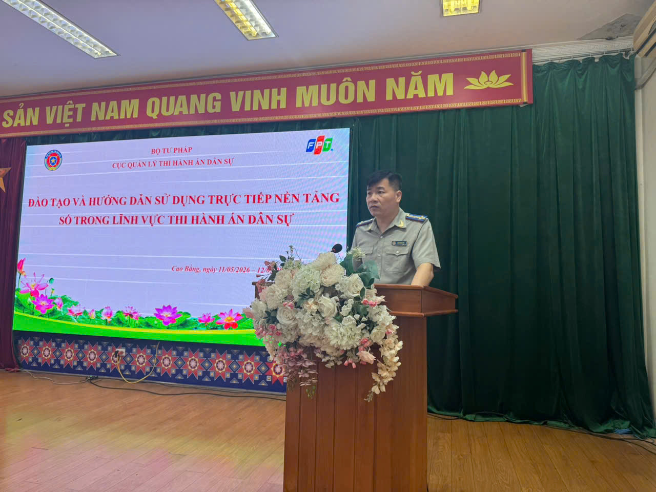 Ảnh đại diện Thi hành án dân sự tỉnh Cao Bằng tổ chức Lớp đào tạo, hướng dẫn sử dụng trực tiếp Nền tảng số trong lĩnh vực Thih ành án dân sự