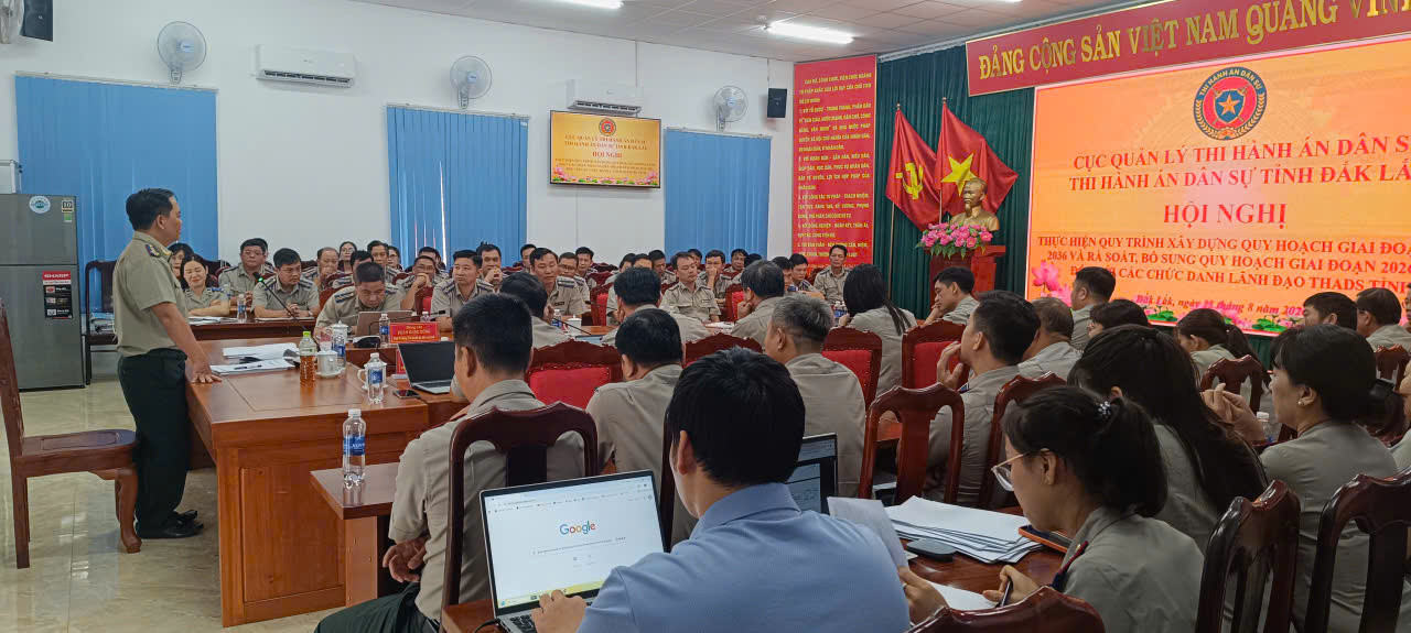 Ảnh đại diện Hội nghị thực hiện quy trình quy hoạch đối với chức danh Lãnh đạo Thi hành án dân sự tỉnh Đắk Lắk giai đoạn 2026-2031 và giai đoạn 2031-2036.