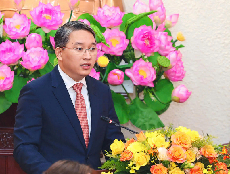 Ảnh Bộ trưởng Nguyễn Hải Ninh phát biểu