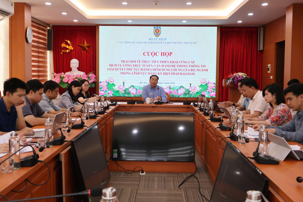 Ảnh đại diện Họp trao đổi về thực trạng triển khai và đề xuất giải pháp thực hiện cung cấp dịch vụ công trực tuyến toàn trình trong lĩnh vực đăng ký biện pháp bảo đảm