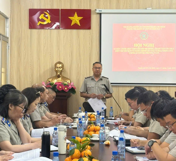 Ảnh đại diện PHÒNG THI HÀNH ÁN DÂN SỰ KHU VỰC 1 TỔ CHỨC HỘI NGHỊ SƠ KẾT 01 NĂM THỰC HIỆN SẮP XẾP HỆ THỐNG THI HÀNH ÁN DÂN SỰ GẮN VỚI THỰC HIỆN SẮP XẾP ĐƠN VỊ HÀNH CHÍNH CÁC CẤP VÀ HOẠT ĐỘNG CỦA CHÍNH QUYỀN ĐỊA PHƯƠNG 02 CẤP